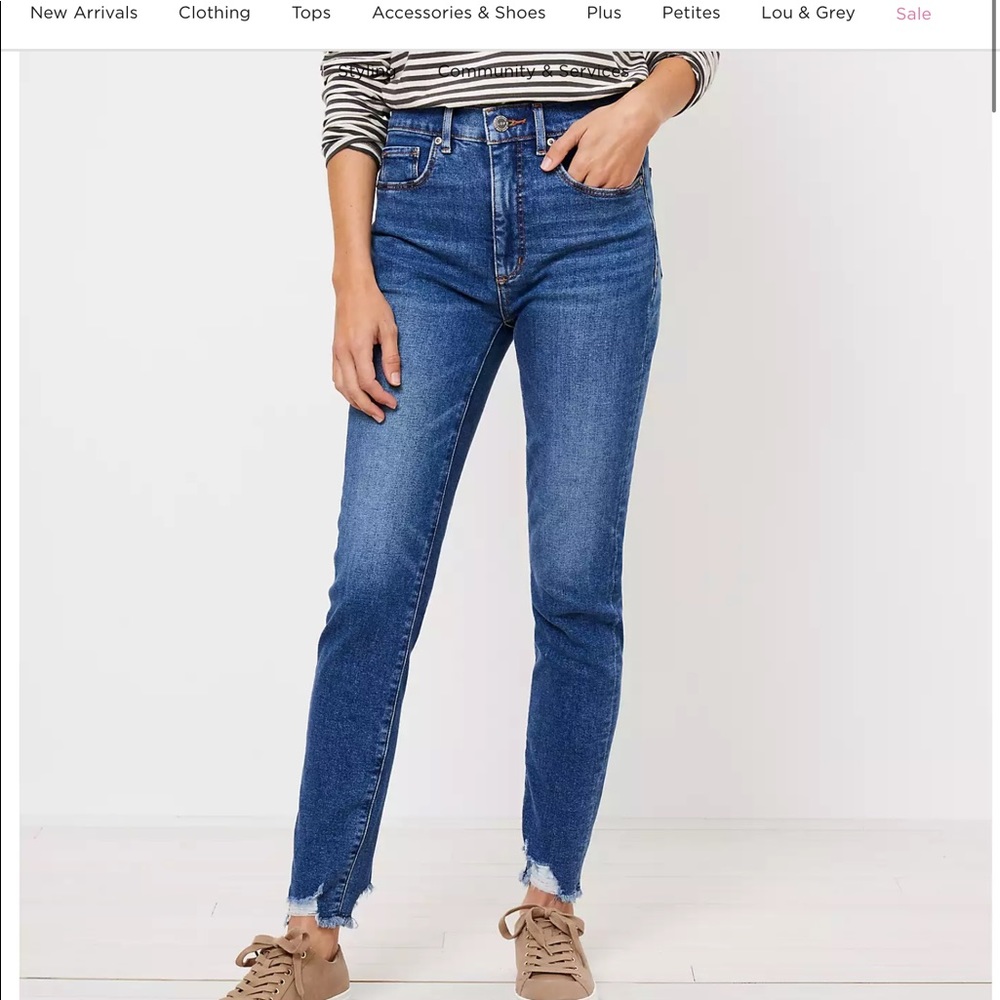 Loft Curvy High Waist Skinny Jeans 25 0 NWT